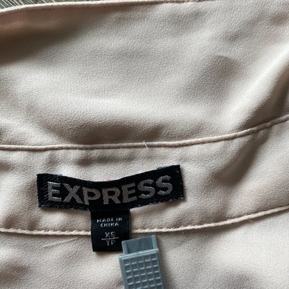 Express Embroidered and Netted Size XS Neutral Blouse - Picture 4 of 9